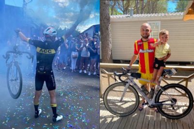 Arrivée triomphale pour Vivien, le fan du RC Lens qui a traversé la France à vélo pour la lutte contre le cancer