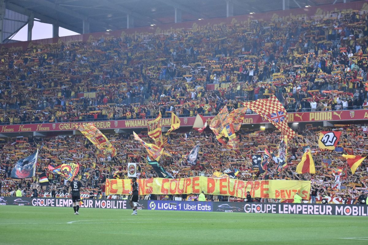 Tifo RC Lens blason during the match between RC Lens and AS Monaco FOOTBALL  : RC Lens