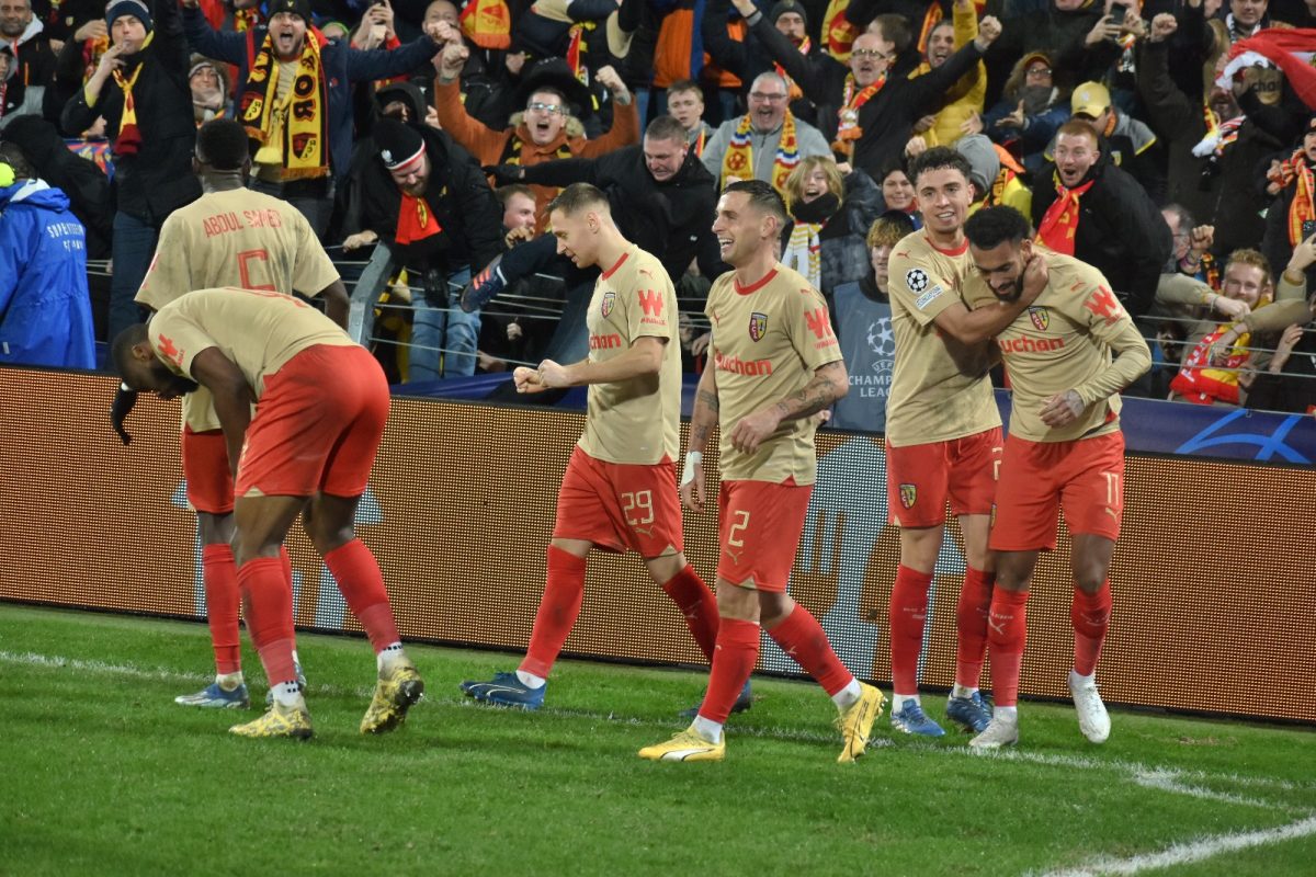 célébration but fulgini lens séville ligue des champions