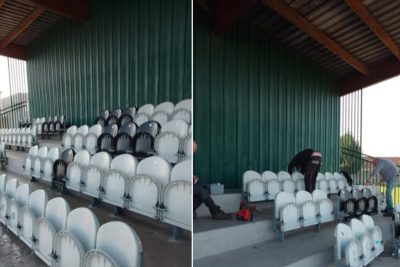 Les anciens sièges de Bollaert-Delelis trouvent une seconde vie dans le stade d’un club amateur du coin
